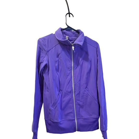 lululemon athletica Jackets & Blazers - Lululemon Define Size 8 Full Zip Jacket High Neck Purple Long Sleeve Pockets